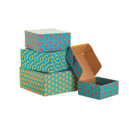 Boîte postale personnalisée en carton ondulé - carrée, imprimée en couleur avec bande auto-scellante_2