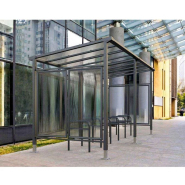 Abri vélos classique et moderne - MILAN - dimensions 2520x2881x2434 mm - structure en acier avec toiture en polycarbonate_2