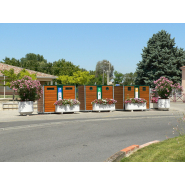 Conteneur Ecobois pour ordures ménagères et recyclables