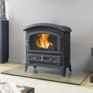 Poêle à bois canadien - Fonte anthracite - 9 kW - Grand cendrier indépendant - Norme NF EN 13240_2