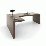 Bureau de direction avec retour Kyo Light - Martex. - 226, Noyer canaletto, Gauche_2