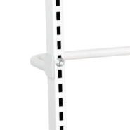 Desserte montants décentrés - hauteur 1650 mm - roulettes pivotantes Ø125 mm - tablette basse avec rebords_2