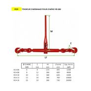 Tendeur d'arrimage à levier chaîne - Déblock - acier allié - normes EN-12195-3_2