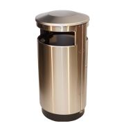 Corbeille publique en acier galvanisé ou inox 304 - Contenance 40L à 100L - Design robuste avec options cendrier et seau galvanisé_3