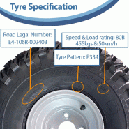 22x11.00-8 ATV Trailer Kit Utility Wheels Rims 35x35 ALKO Hub  Stub Axles 750kg_2