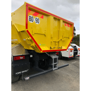 Benne ronde pour poids lourds avec fond et côtés en acier - hpc