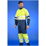Combinaison multirisques ATEX haute visibilité jaune fluo - Réf. 650*ATX - Bandes rétroréfléchissantes ignifuges - Multiples poches_2