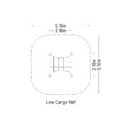 Jeu de grimpe en robinier - Réf 8061275 - Hags - Pour enfants de 3 à 12 ans - Dimensions 2100x2100 mm_2