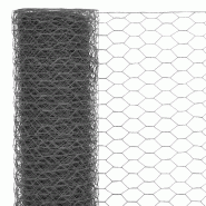 Vidaxl grillage acier et revêtement en pvc 25 x 1 m gris 143281_2