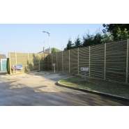 Mur anti-bruit en panneau bois - Panneau LEA bois - traitement autoclave classe 4 - équipements variés_2