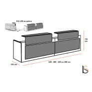 Banque d'accueil pour 2 personnes Avant - Ofitres - 249, Non_2