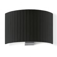 Applique murale E27 avec abat-jour lamellé noir - Acier et ruban enveloppé - IP20 - LED 15W max_2
