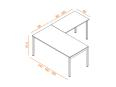 Bureau individuel CLASSIC-C avec retour - Kesiolt_2