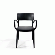 Wing - Fauteuil empilable en polypropylène noir_2