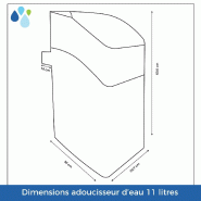 Adoucisseur d'eau sans électricité kube 11l - 1 à 2 personnes vanne volumétrique mécanique_2