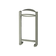 Corbeille publique en acier traité anticorrosion et anti UV - Modèle RIVA - 60L, avec variantes cendrier et distributeur canin_2