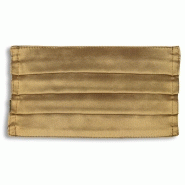 Masque lavable en satin de soie mordoré - doublé coton - 2 couches - 3 plis - Réf 30211.01.5_2