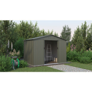 Abri de jardin en métal anticorrosion 5.29 m² de couleur verte - OOGarden Réf. : KJN-02747_2
