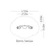Jeu sur ressort Dennis Inclusive Seesaw pour aires de jeux - réf 8097801 - Hags - Jaune - Scellement béton_2