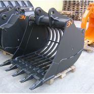 Wgs066-100 - Godets squelettes et claire-voie TreviBenne - 1000 mm - lame Hardox 400 avec dents à pénétration_2