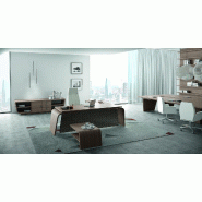 Bureau de Direction design Italien piétement extérieur avec retour So Luna_2