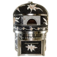 Four à pizza de luxe avec étagères peintes à la main