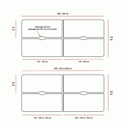 Bureau 4 personnes Cosy Wood - Blanc, 280 x 144 cm_2