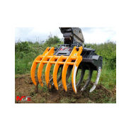 Grappin - râteau scorpion MDE pour la manutention d'arbres, de roches et nettoyage de terrain_2