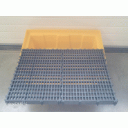 Bac de rétention plastique 70 litres sur pieds avec caillebotis 81x64x34 cm_2