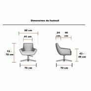 Siège d'accueil pivotant Storn - Mobel linea. - Beige_0