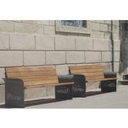 Banc public Esquirol - moderne et robuste - longueur 2066 mm_2