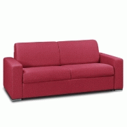 Canapé convertible express Dreamer 3 places - Matelas 16 cm polyuréthane - 140 x 197 cm - Rouge_2