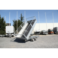 Remorque benne hydraulique LIDER 39614 PE - plateau 4 mètres - pompe électrique autonome_2