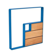 Appui vélos tout acier - Kub 306496 - Hauteur 750 mm, Largeur 80 mm, Longueur 750 mm_2