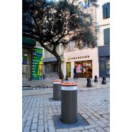 Borne escamotable automatique hydraulique pour régulation de zones piétonnes_2