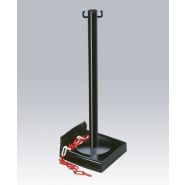 Poteau de signalisation - Direct Signalétique - PVC sur socle 6 kg avec chaîne 2,5 m pour balisage intérieur ou extérieur_2