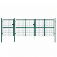 Vidaxl portal de jardin maille vert 400x175 cm acier galvanisé 154537_2