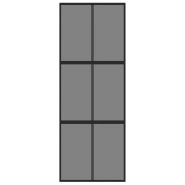 Vidaxl porte coulissante noir 76x205 cm verre trempé aluminium 155213_2