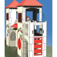 Structure multi-activités métallique château viticole - 1kasp0032 - Ludoparc - 3 tours inox avec planchers HPL_2