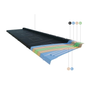 Tuile en acier rectangulaire pour toiture - METROTILE® Thermolaqué QUBE ACOUSTIC - Design moderne et isolation phonique_2