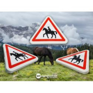 Panneau de danger A15C - Passage de cavaliers - Rétroréflexion et tailles disponibles_2