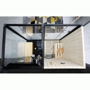 SAUNA DOUCHE HAMMAM BOREAL® SH180-G BLACK GAUCHE_2