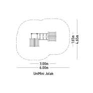 Structure multi-jeux 3 à 5 ans - Unimini Jolak - 8047688 - Hags - Poteaux bois et panneaux bois_2
