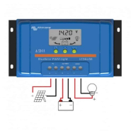 Régulateur solaire PWM 10A 12/24V USB LCD Victron BlueSolar - Protection et charge optimisée_2