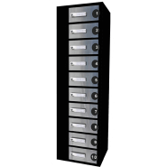 Station de charge multi-appareils Classic Wall Lite - 10 casiers sécurisés avec câbles trident et prises électriques_3