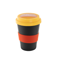 Mug thermos personnalisable - double paroi avec couvercle et poignée en silicone - 300 ml - couleur orange_2
