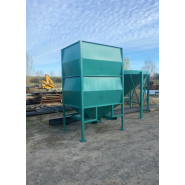 Conteneur cône droit palettisable avec reprise centrale - Capacité de 1800 L_2