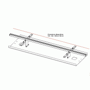 Rail pour bureau bench avec goulotte - Officity - 140, Anthracite_2
