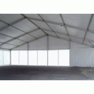 Tente de stockage fermée - structure fixe en aluminium - couverture unie - ancrage au sol avec platine - dimensions 20x25x4 m_2