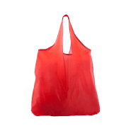 Sac shopping pliable - polyester 190T - avec mousqueton en plastique - couleur rouge_2